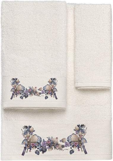 Beauty Home Set of Bath Towels 3 pcs 3552 Ecru Weight 500gr/m²