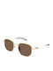Gucci Unisex Sunglasses with Gold Metallic Frame and Gold Lens GG2095S 004