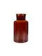 Homla Decorative Glass Vase Tenno Brown 14.5x14.5xH25.5cm
