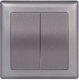 Mutlusan Daria Recessed Wall Switch Double Without Frame Gray