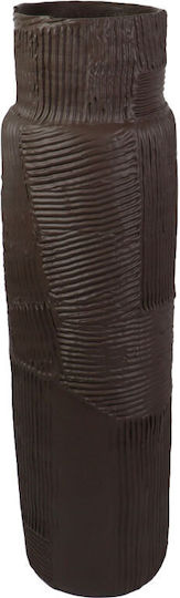 Liberta Vase Polyresin Huile Brune Brown 15x15xH54.5cm