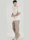 Herrenblusen Kurzarm T-Shirts Beige