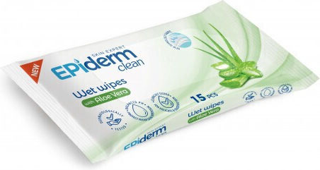 Skin Expert Șervețele Umede Aloe Vera 15 Bucăți Pachet