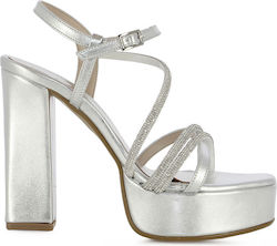 Studio Leather Silver Sandals Studio Leather Silver Sandals