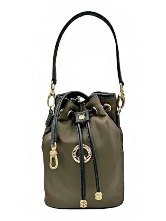 Stoff Damen Beutel Crossbody Khaki