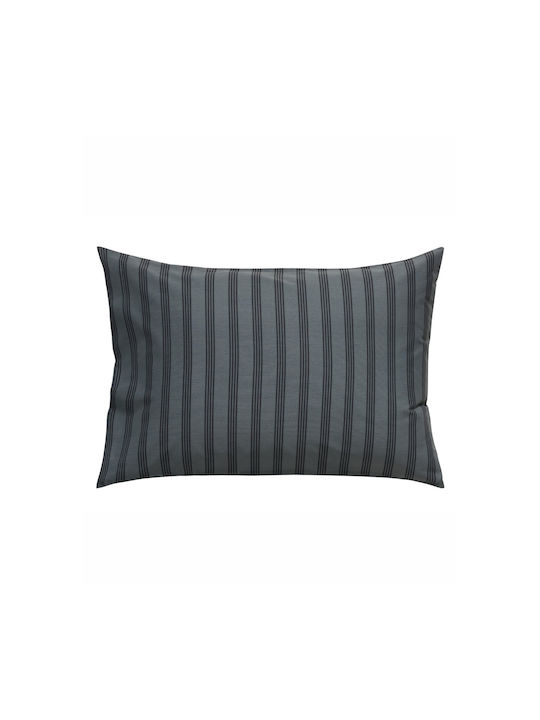 Kentia Arlo 24a Σετ Μαξιλαροθήκες με Φάσα Grey-blue 50x70εκ.
