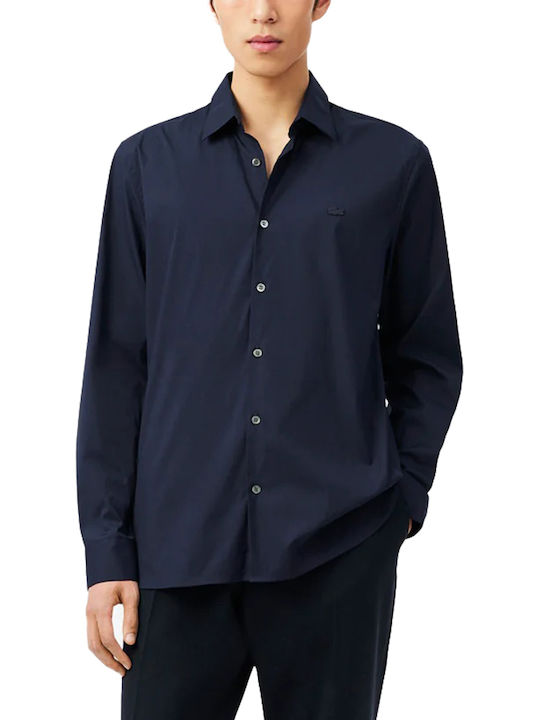 Lacoste Long Sleeve Shirt in Narrow Fit Navy Blue