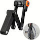 Bicycle Frame-mounted Anti-theft Lock Zola Foldable Combination Lock System Plastic 83 Cm Length Black