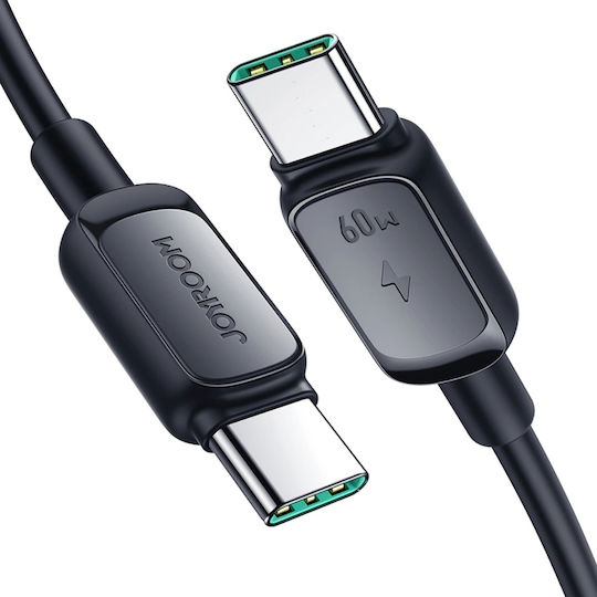Joyroom S-CC100A14 USB 2.0 Cable USB-C male - USB-C 60W PD Μαύρο 1.2m