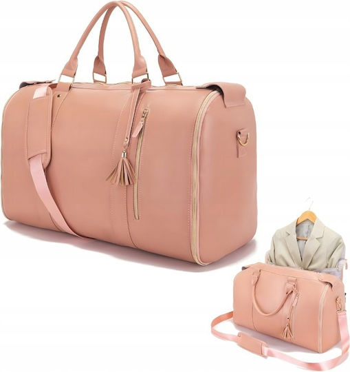 Sac De Voiaj 55l Roz Din Piele Sintetică M53.3xL25.4xÎ31.5cm
