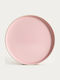 Homla Labra Serving Plate Shallow Pink with Diameter 26cm
