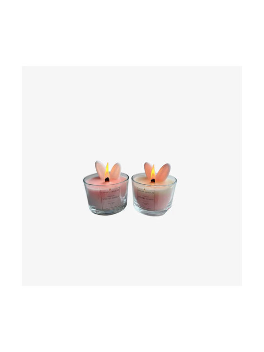 Phos & Gaia Aromatic Soy Candle in Jar with Vanilla Perfume 2 Pieces