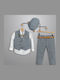Baptism Suit Boy Blue-White 3013-3 New Life Nl-26-3013-3