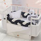 Homeone Crib Set Black - White 5 Pieces