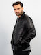 Leder Jacke Schwarz