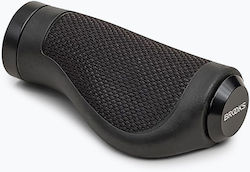 Brooks England Ergonomic Rubber Handlebar Grips Black Size 130/100 Mm