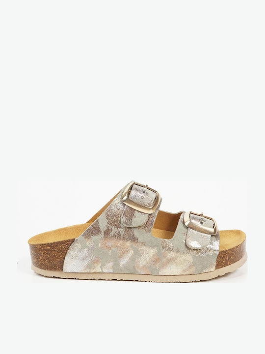 Plakton Leather Women's Anatomic Sandals Glitter