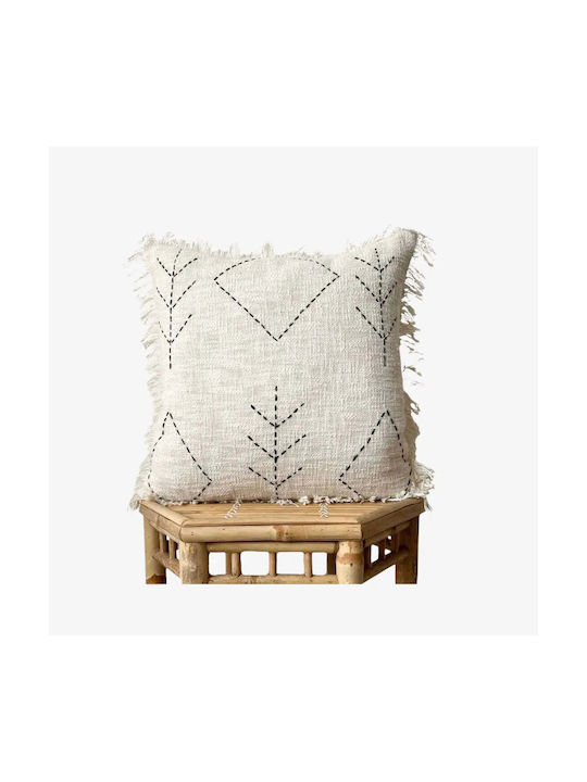 Phos & Gaia Decorative Pillow Case Lilly Made of 100% Cotton White 50x50cm