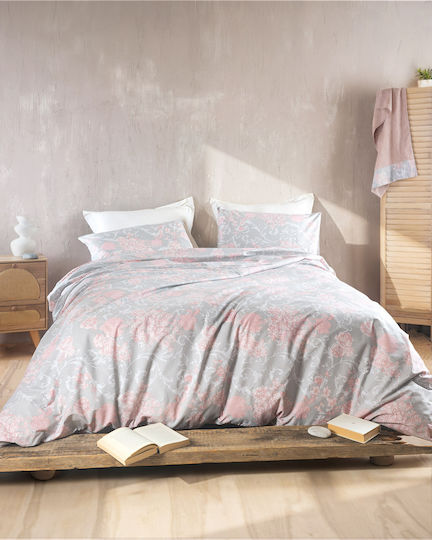 Rythmos Single Coverlet Set Made of Cotton & Polyester Pink 160x240cm 2 Pieces