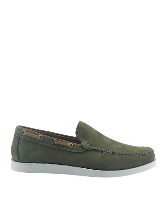 Men's Moccasins In Green Colour