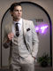 Men's Suit with Slim Fit Beige