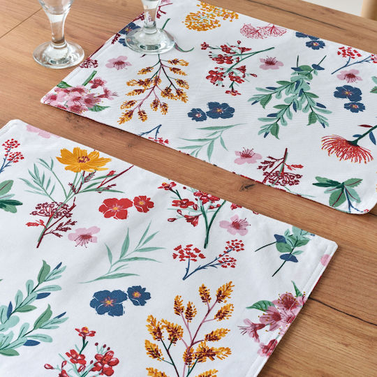 Kentia Σουπλά Υφασμάτινο Λευκό 45x33cm 4τμχ Kentia Σουπλά Υφασμάτινο Λευκό 45x33cm 4τμχ