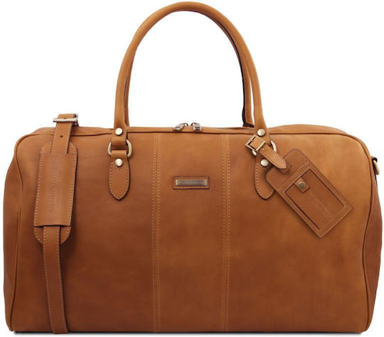 Tuscany Leather Σακ Βουαγιάζ Μπεζ από Δέρμα