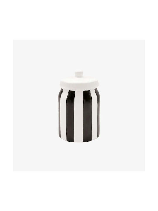 Phos & Gaia Vase for Coffee / Sugar with Lid Ceramic Black