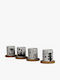 Phos & Gaia Set Espresso Bamboo White Cups 100ml 4 Pieces