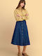 Midi Damenrock Blau