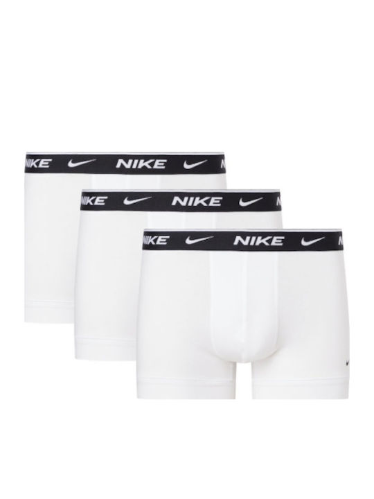 Nike Trunk Boxeri pentru Bărbați Albi 3Pack