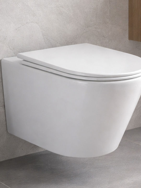 Vinci Λεκάνη Κρεμαστή με Slim Κάλυμμα Soft Close Λευκή Vinci Λεκάνη Κρεμαστή με Slim Κάλυμμα Soft Close Λευκή