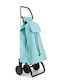 Stoff Einkaufswagen Klappbar Hellblau 40x33x10cm
