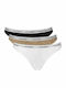 Cotton Women's Briefs 3Pack Black Classic White Animal