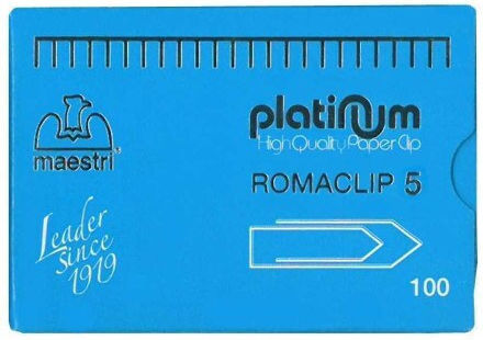 Maestri Συνδετήρας Romaclip No5 Platinum 100τεμ 64862
