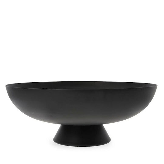 Homla Διακοσμητικό Μπωλ Μεταλλικό Μαύρο 33.5x14cm