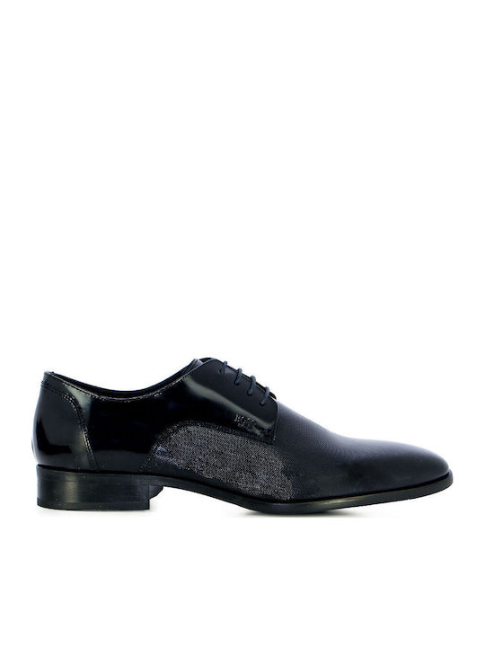 Boss Shoes Leather Men's Dress Shoes Blue