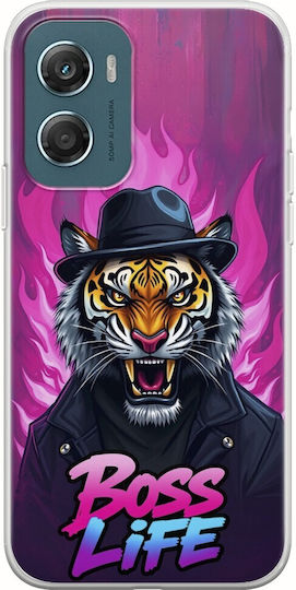 Boss Life Tiger Motorola Moto G06 Flexible TPU Transparent Silicone