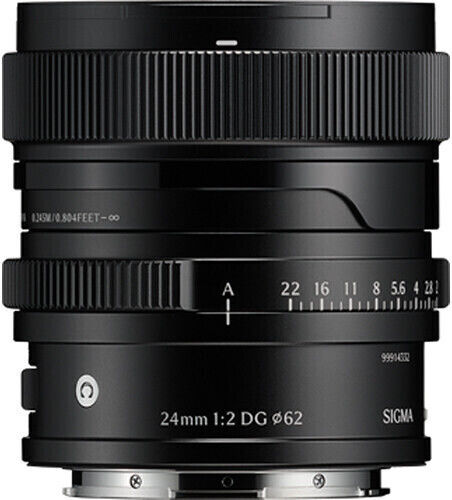 Sigma Full Frame Φωτογραφικός Φακός 24mm f/2 DG Contemporary Wide Angle για Sony E Mount Μαύρος
