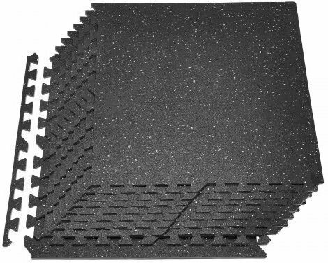 Vevor Gymnastikmatten Puzzle Gymnastikmatten Schwarz 61x61x1cm 12 Stück