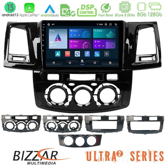 Bizzar Автомобилна Аудио Система за Toyota Hilux 2007-2016 (Bluetooth/USB/Вграден Wi-Fi/GPS/Apple CarPlay/Android Auto) с Touch Screen 9"