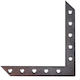 Eckregal aus Metall in Grau Farbe 1166