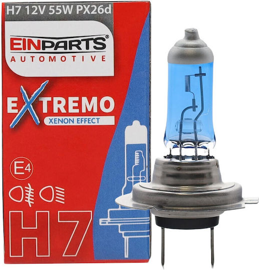 Einparts Lampa Auto H7 Xenon 6000K Alb Rece 12V 55W