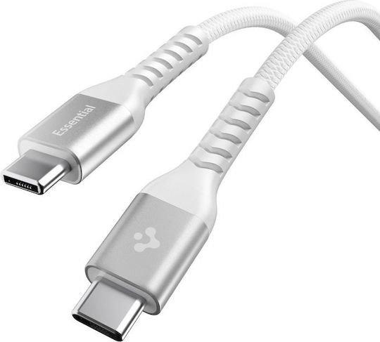 Spigen USB 2.0 Cable USB-C Male - USB-C 100W PD White 1m ACA11102