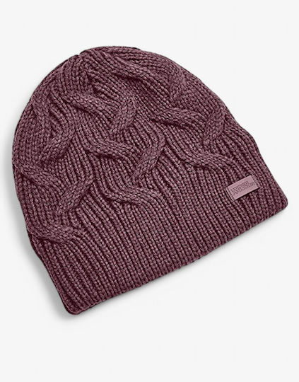 Around Town Beanie Unisex Σκούφος Πλεκτός σε Μπορντό χρώμα