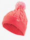 Unisex Pom Pom Beanie Strickmütze in Rosa Farbe