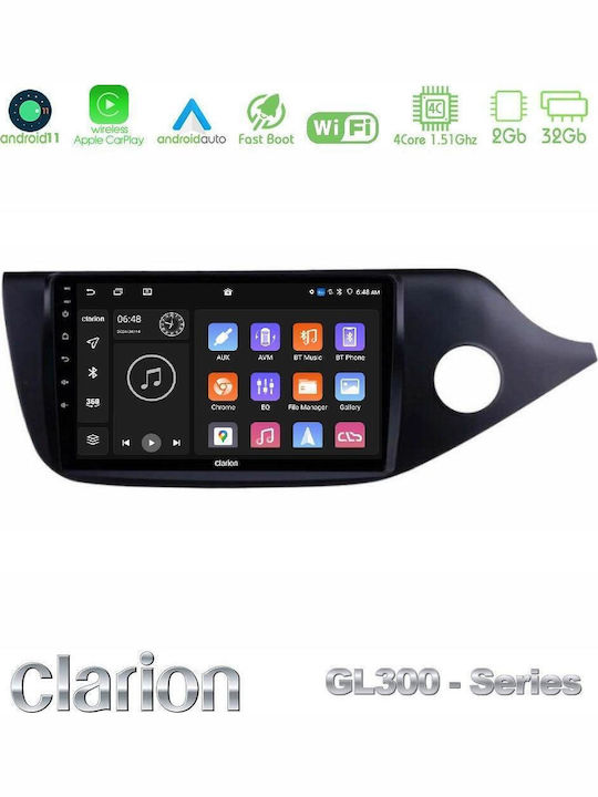 Clarion Car Audio System for Kia Ceed / ProCeed 2013-2017 (Bluetooth/USB/AUX/WiFi/GPS/Apple CarPlay/Android Auto) with 9" Touch Screen
