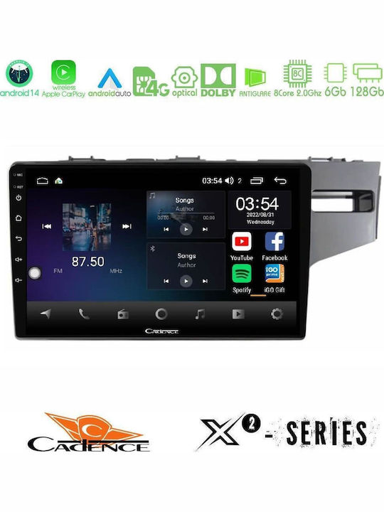 Cadence Car Audio System for Honda Jazz 2013-2020 Bluetooth USB WiFi GPS Apple CarPlay Android Auto with 9" Touch Screen