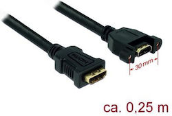 DeLock 85100 HDMI Male - HDMI Female 0.25m Black