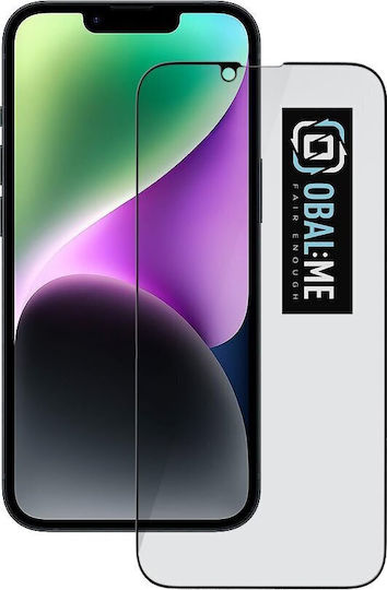 Obal:Me 2.5D 0.33mm Privacy Tempered Glass Μαύρο (iPhone 17e / 16e / 14 / 13 / 13 Pro)